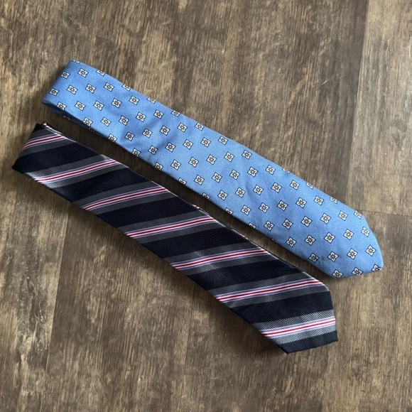 tom james Other - Elegant Blue and Black Patterned Ties for Men